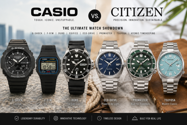 Casio vs Citizen Watches: G-Shock, Eco-Drive, Tsuyosa & Promaster — The Ultimate Luxury, Tech & Style Deep Dive