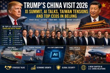 Trump’s China Visit 2026: Xi Summit, AI Talks, Taiwan Tensions and Top CEOs in Beijing
