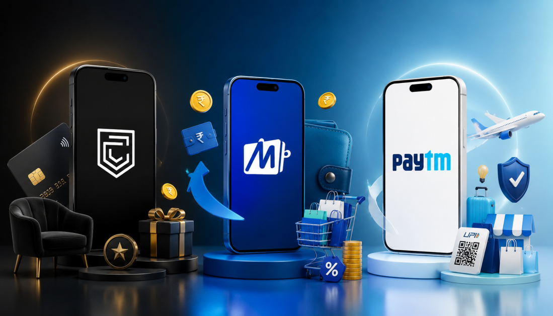 CRED vs MobiKwik vs Paytm (2026): Which App Is Best for Credit Cards, Cashback & Loans?