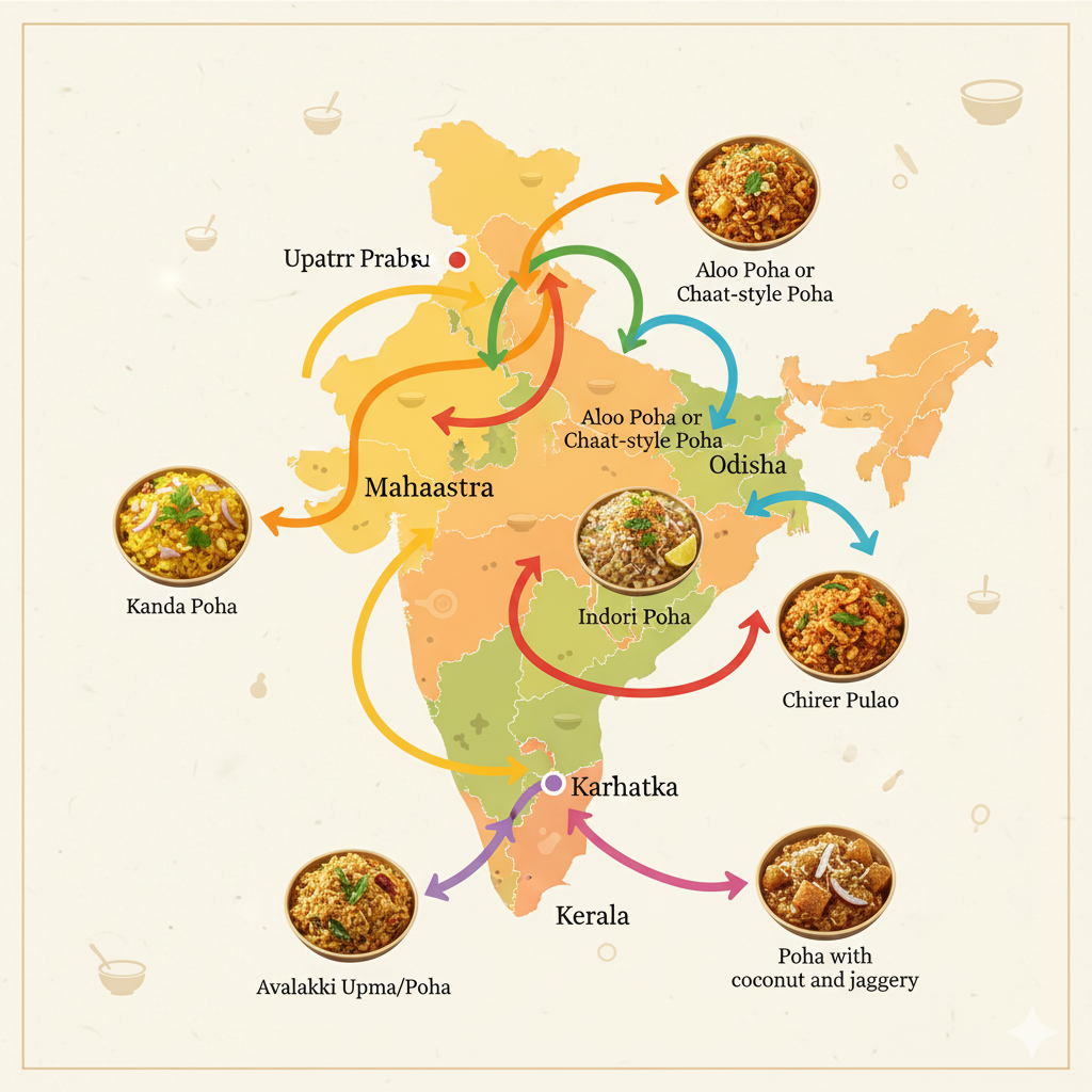 One Dish Many Stories: Poha’s Journey Through India's Kitchen 