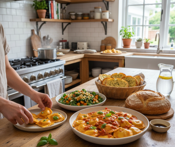 Bring Italy at Home: Home-made Ravioli, Rolling Filling, and Sealing Love 