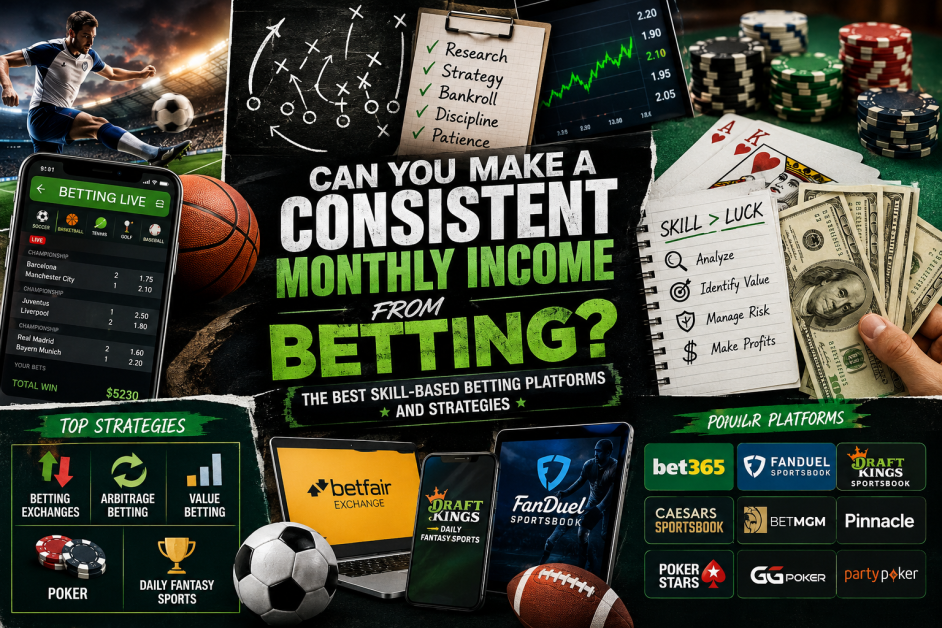 Can You Make a Consistent Monthly Income from Betting? The Best Skill-Based Betting Platforms and Strategies