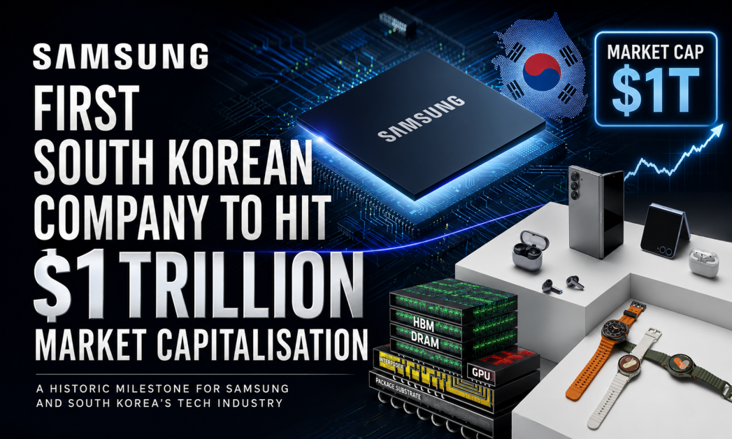Samsung Becomes South Korea’s First $1 Trillion Company: How AI, HBM Chips & Galaxy Devices Fueled Its Historic Rise