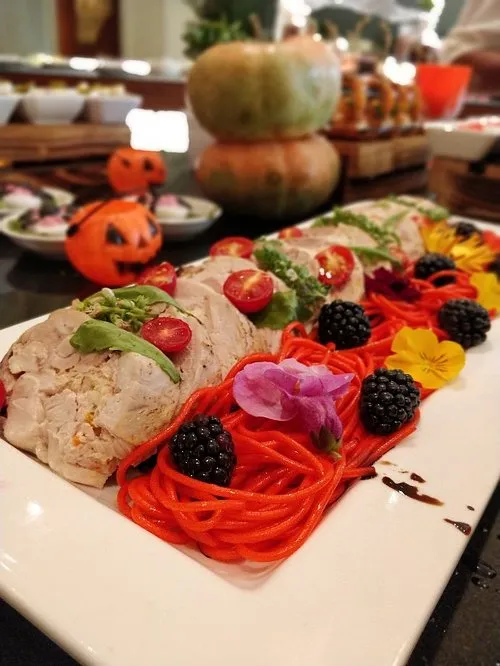 Curated buffet dishes Lotus Cafe