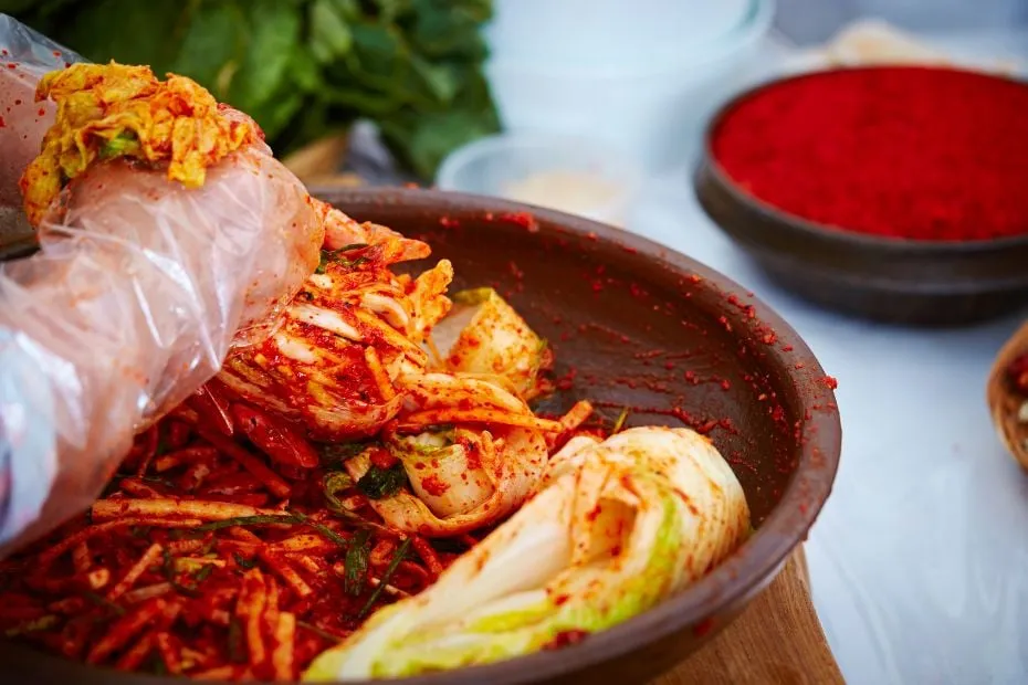 Kimchi making