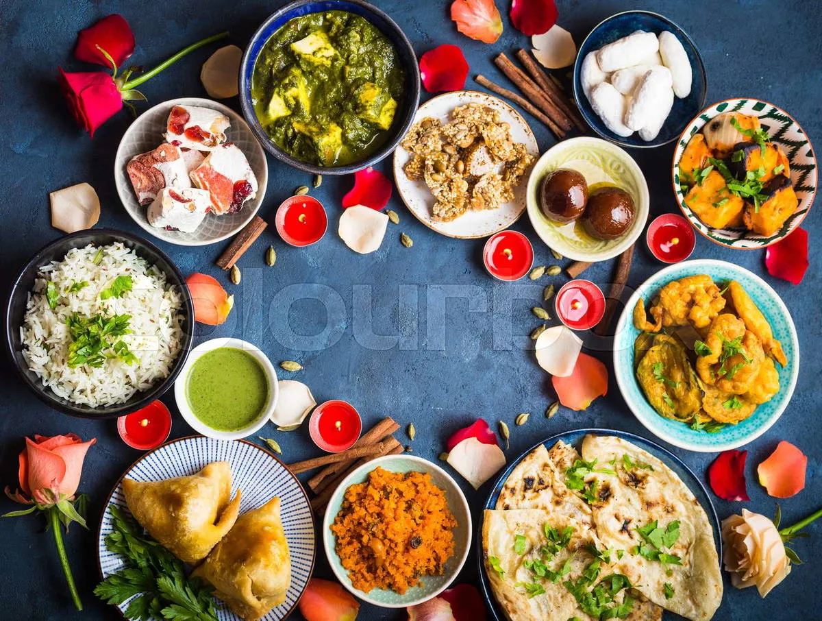 Indian meal spread