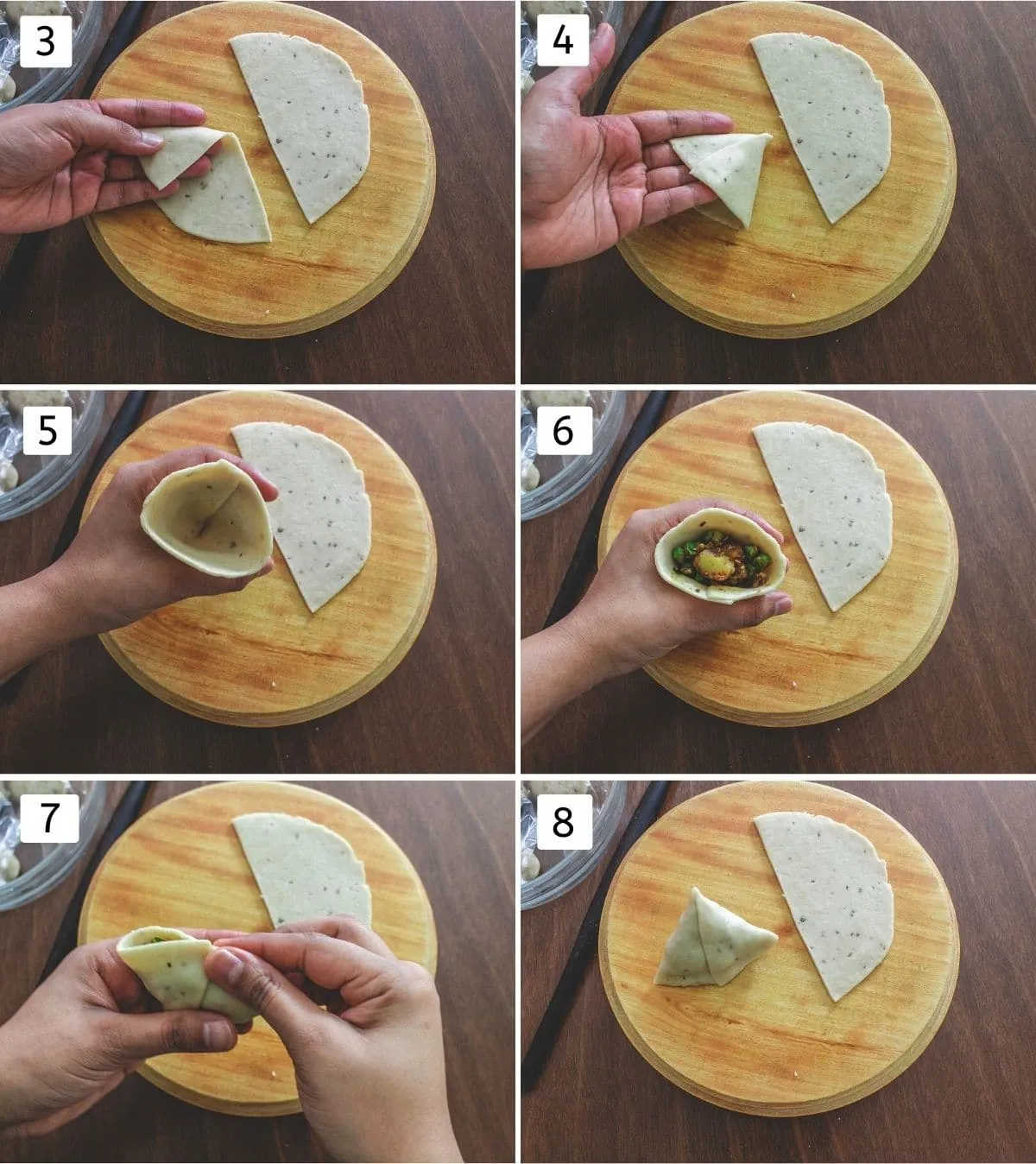 shaping samosa
