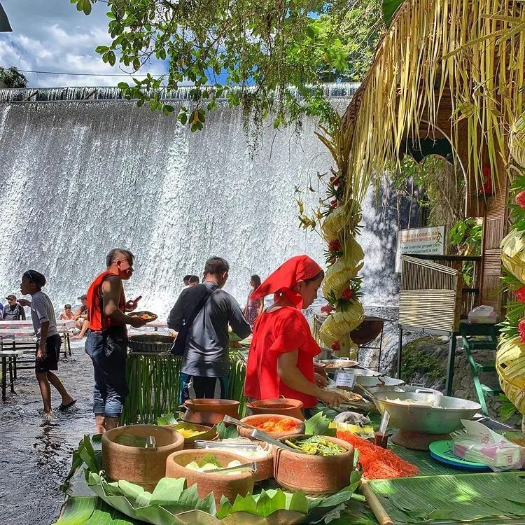 waterfall dining