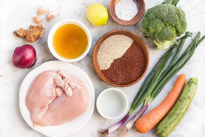 ingredients for healthy 30-minutes bowl