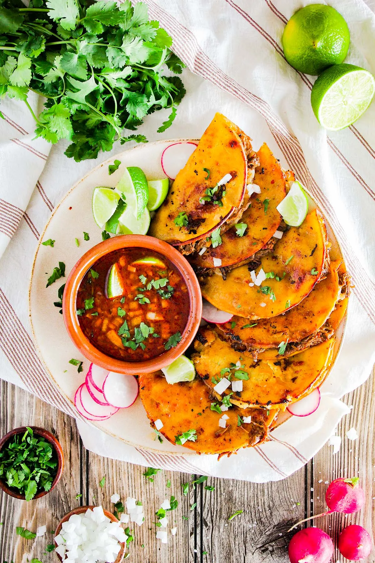 birria tacos with consommé