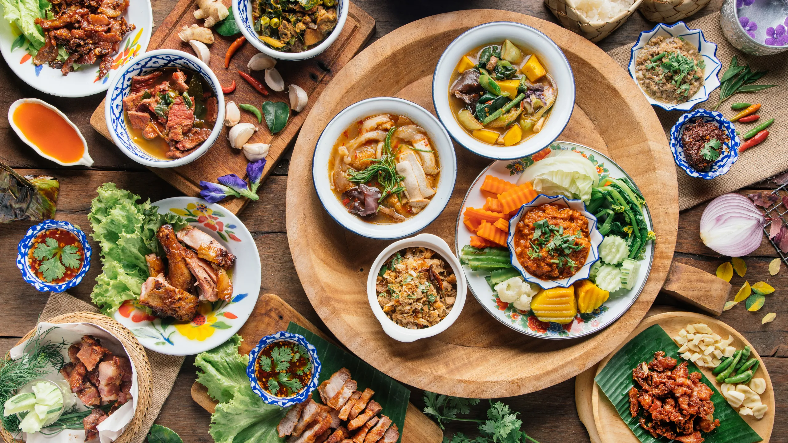 thai food spread