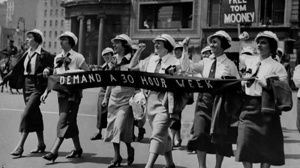 a rally in support of workers right