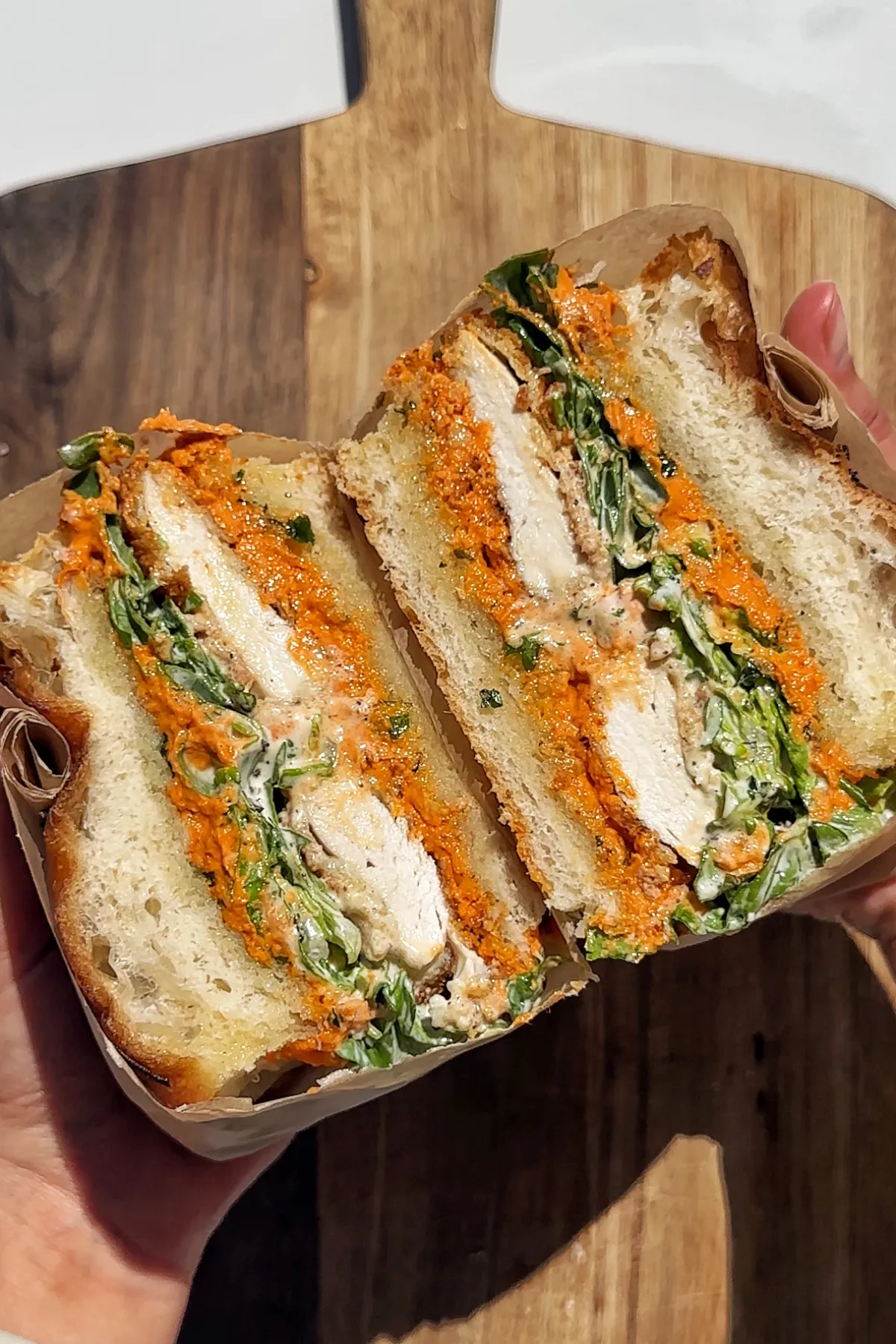 Focaccia bread sandwich