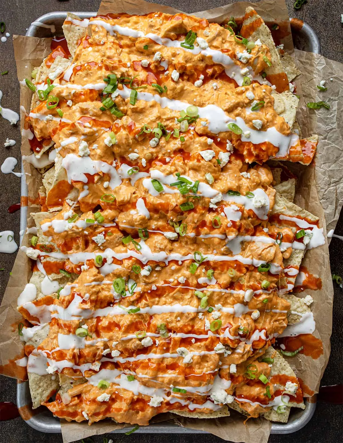 buffalo chicken nachos