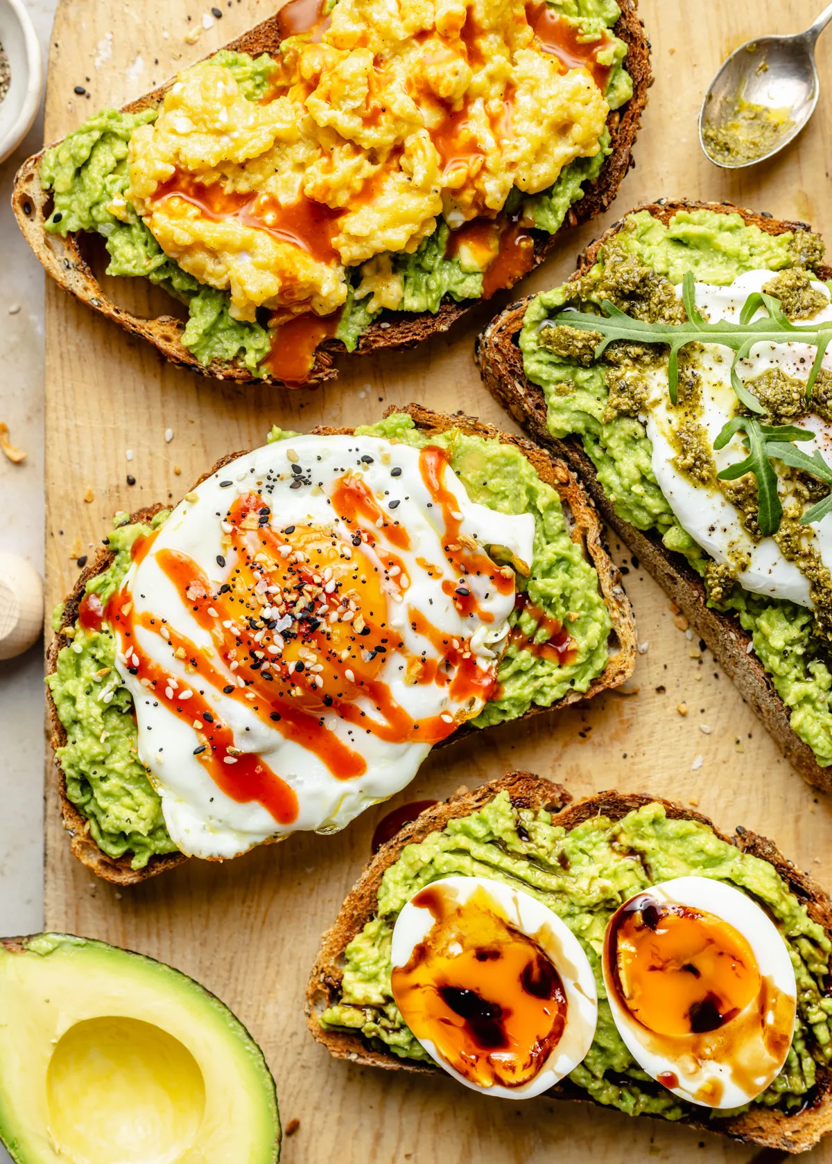 scrambled & Avocado egg toast