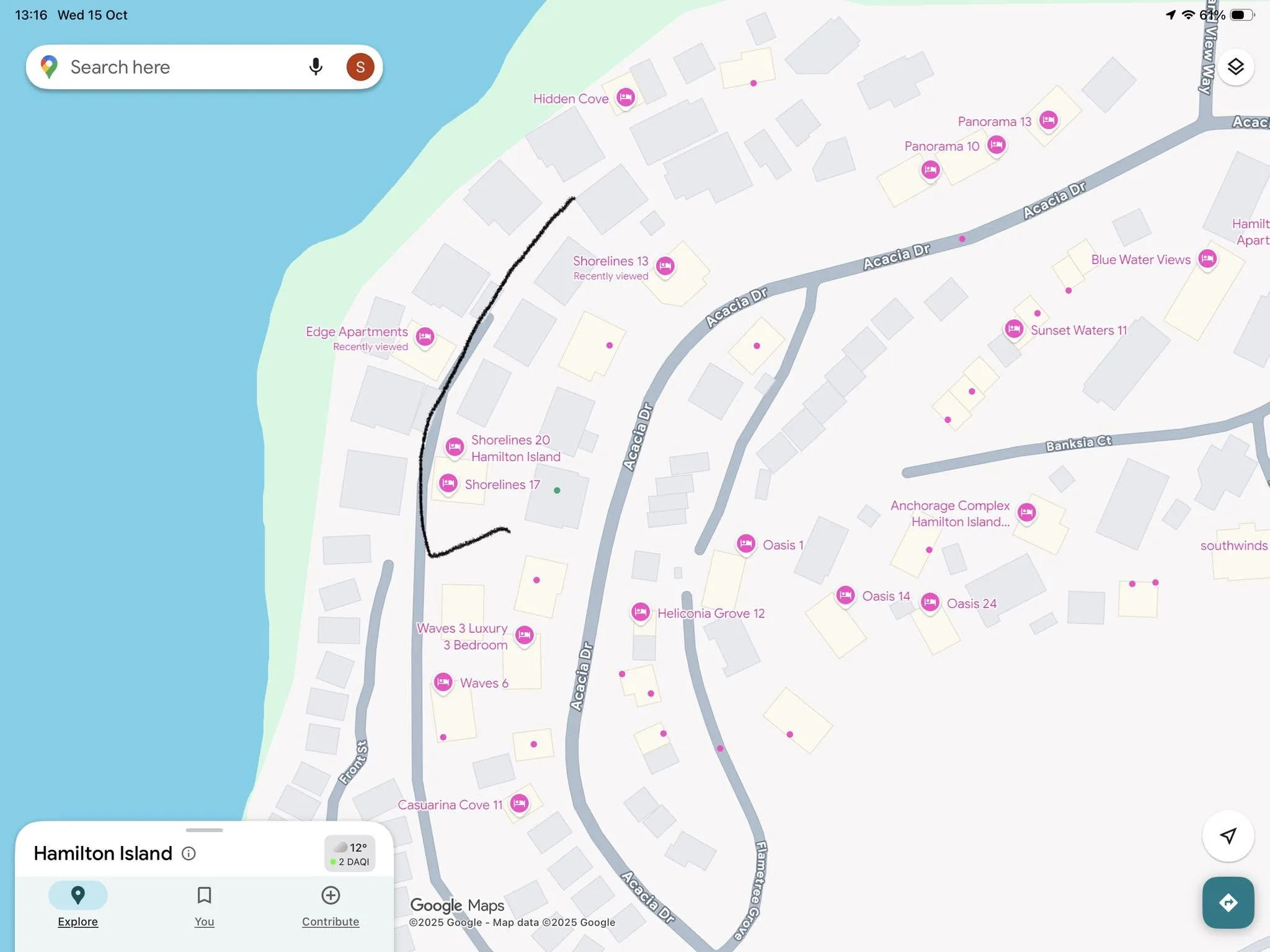 shoreline apartment location